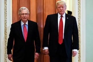 Mitch McConnell and Donald Trump