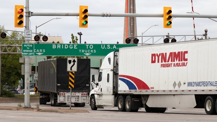 transportation, truckers, Canada, Detroit