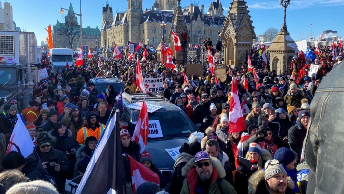 coronavirus, protests, truckers, Canada