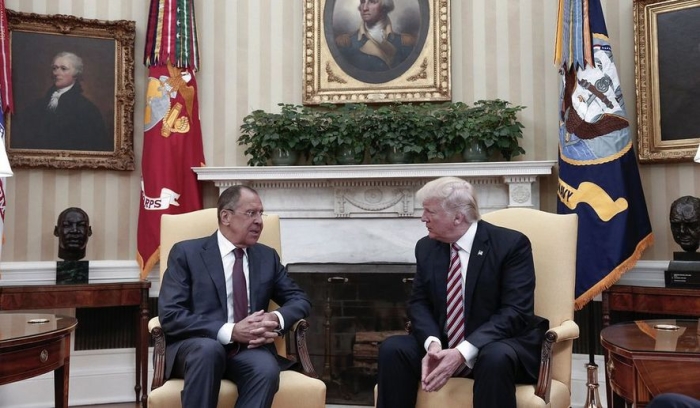 President Trump with Russian Foreign Minister Sergey Lavrov in the Oval Office
