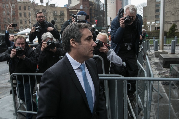 Michael Cohen before a federal court appearance in Manhattan.